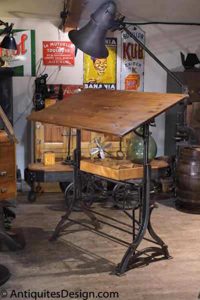 table a dessin architecte ancienne fonte Idealit